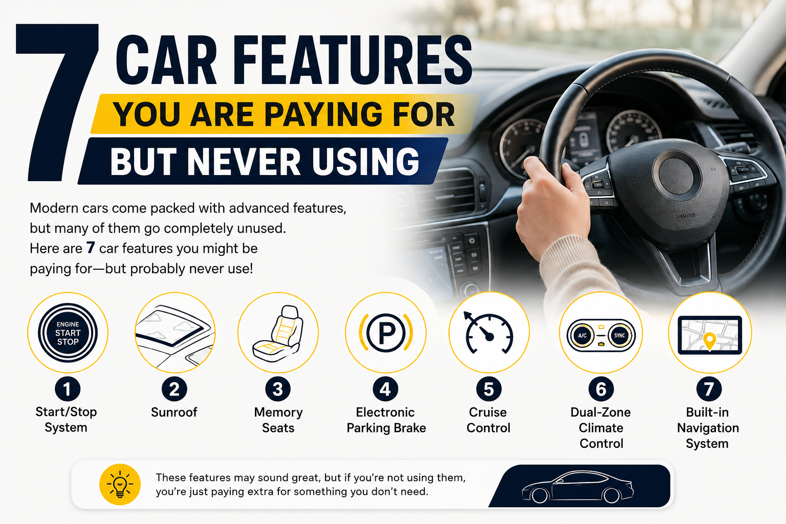 7 Car Features You Are Paying For But Never Using